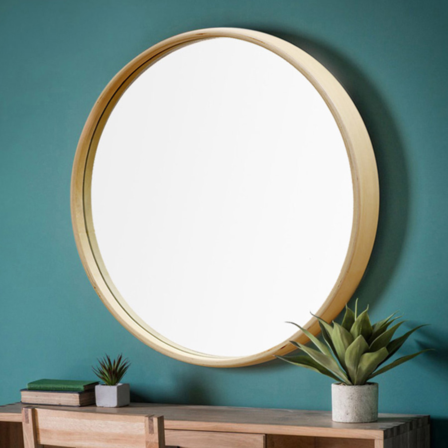 Wood round Mirror Series